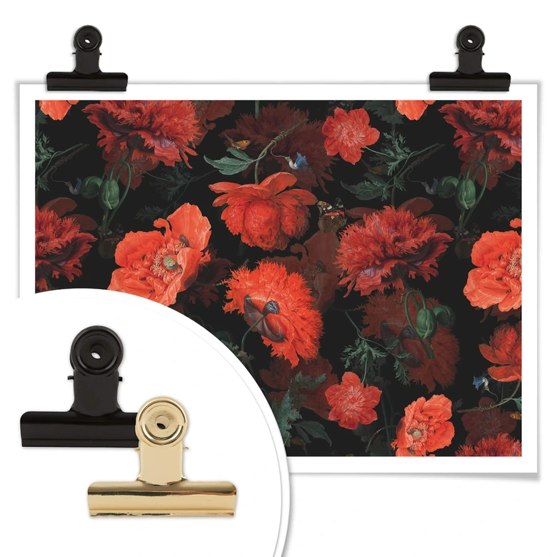 Poster UN Designs - Rote Blüten 