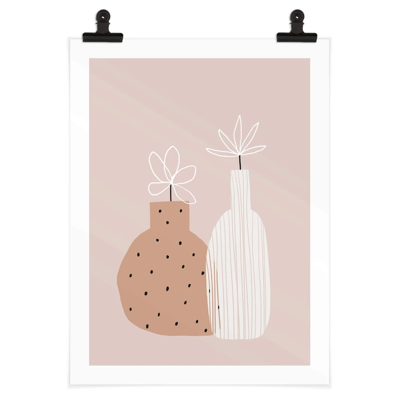 Poster uplusmestudio - Kleine Blumen in der Vase 