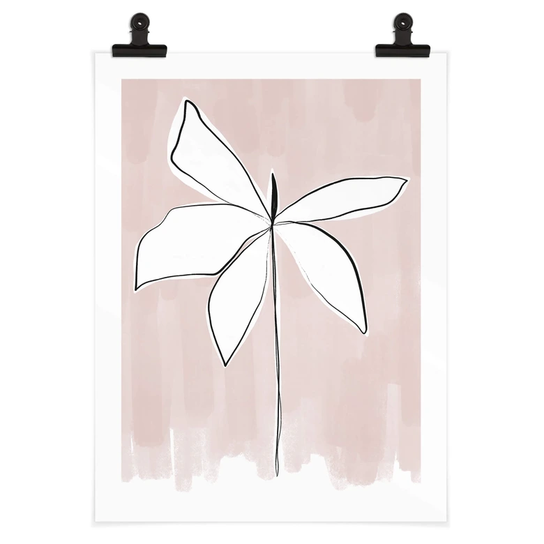 Póster uplusmestudio - Line Art - El pétalo perdido 