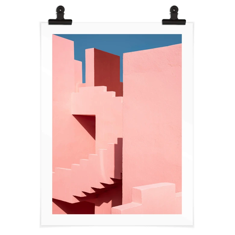 Poster Wride - La Muralla Roja - Rosa Architektur 