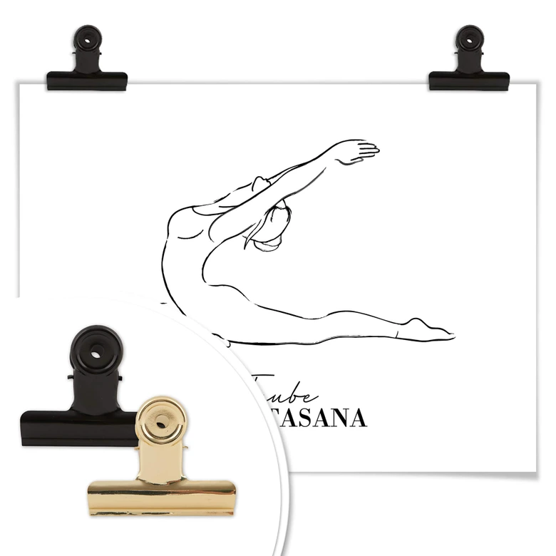 Poster Yoga - Colombe - Line Art 