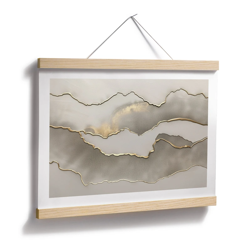 Póster de paisaje abstracto con colores metálicos - Alma 