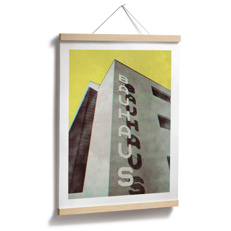 Retro Poster | Vintage Bauhaus Dessau Architektur - Blursbyai 