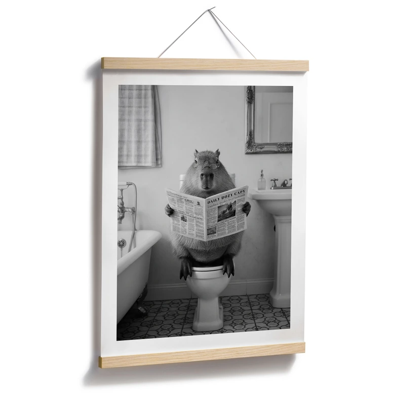Poster Capibara in de stilteruimte 