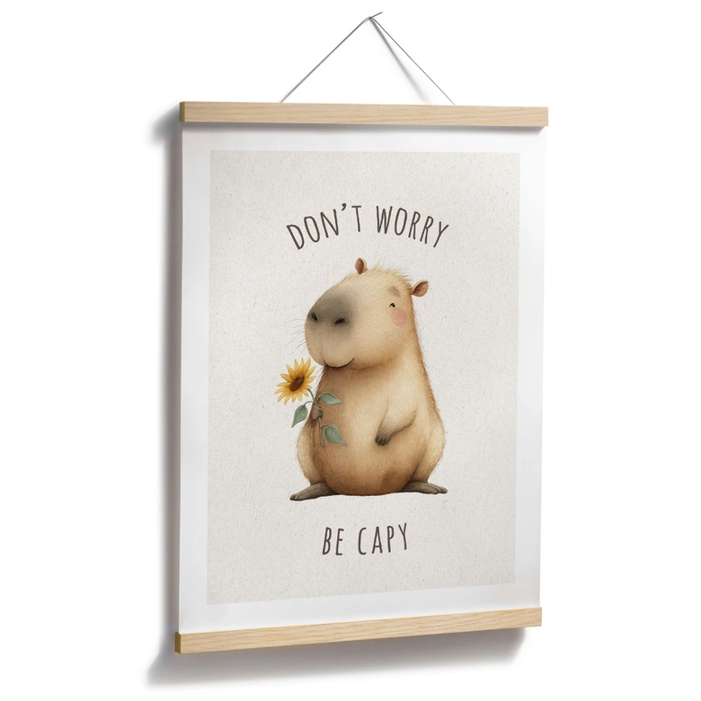 Poster Capybara - Oroa dig inte, var kapy 