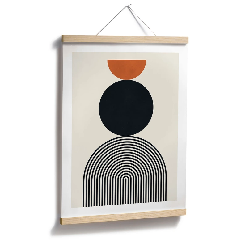 Poster Abstrakte Linien und Kreise im Einklang - Costa 