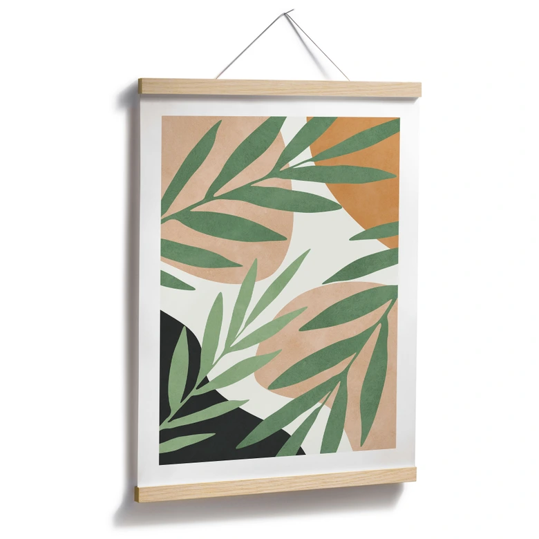 Poster Abstract branches in tropical look - Costa 