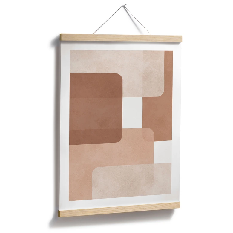 Plakat abstrakcja boho w kolorze beżowo-brązowym - Costa 