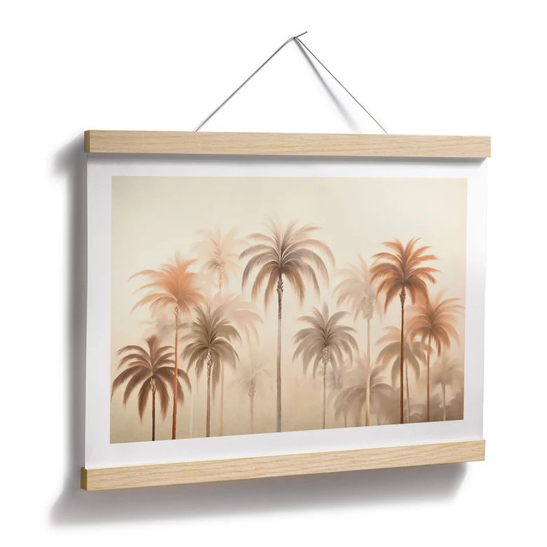 Poster Tropische Landschaft mit Palmen - Haase 