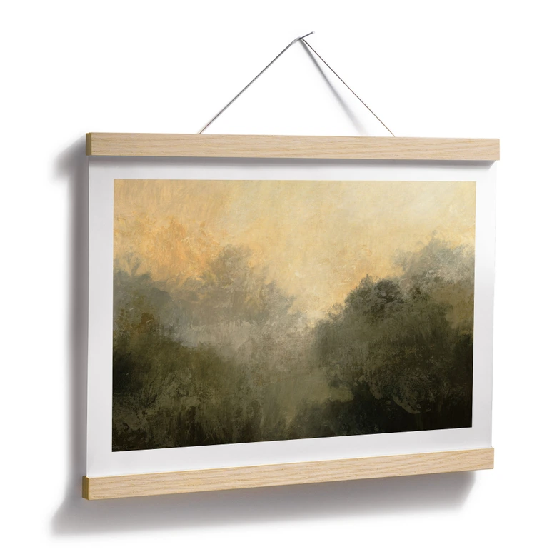 Poster Verborgenes Licht im Morgennebel - Hobday 