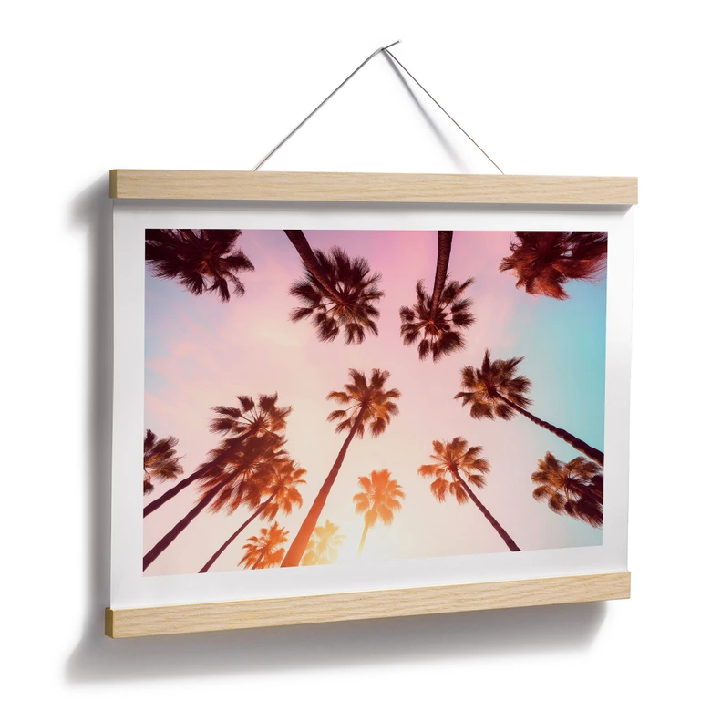 Póster de naturaleza California Dreaming con vista de palmeras - Hugonnard 