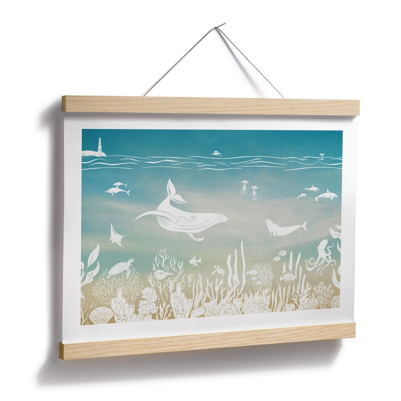 Póster mundo submarino paraíso - Ombre - Kikki Belle 