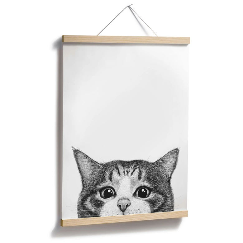 Poster Nieuwsgierige kat - Korenkova 