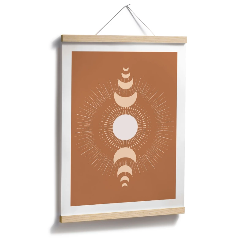 Poster Mondzyklen - Sonne und Mond im Einklang - KsanaKalpa 