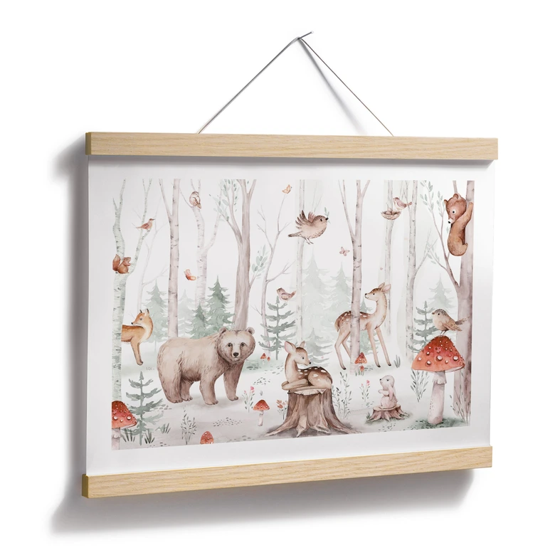 Kinderposter Waldtiere im Herbst - Kvilis 