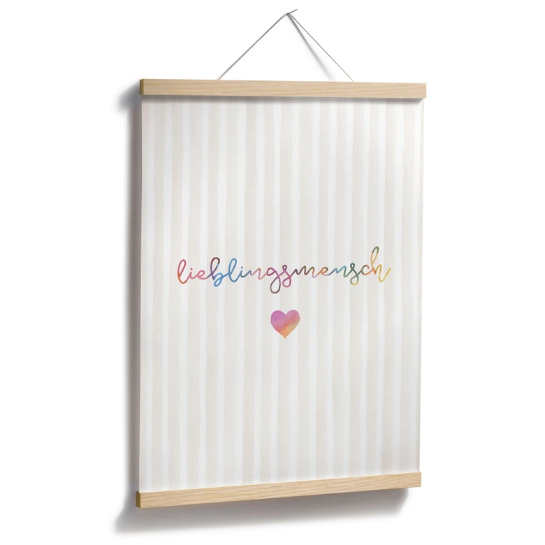 Typografie Poster Lieblingsmensch mit Herz 