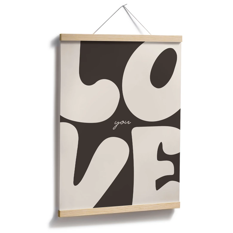Typografie Poster Love you Retro Letters 