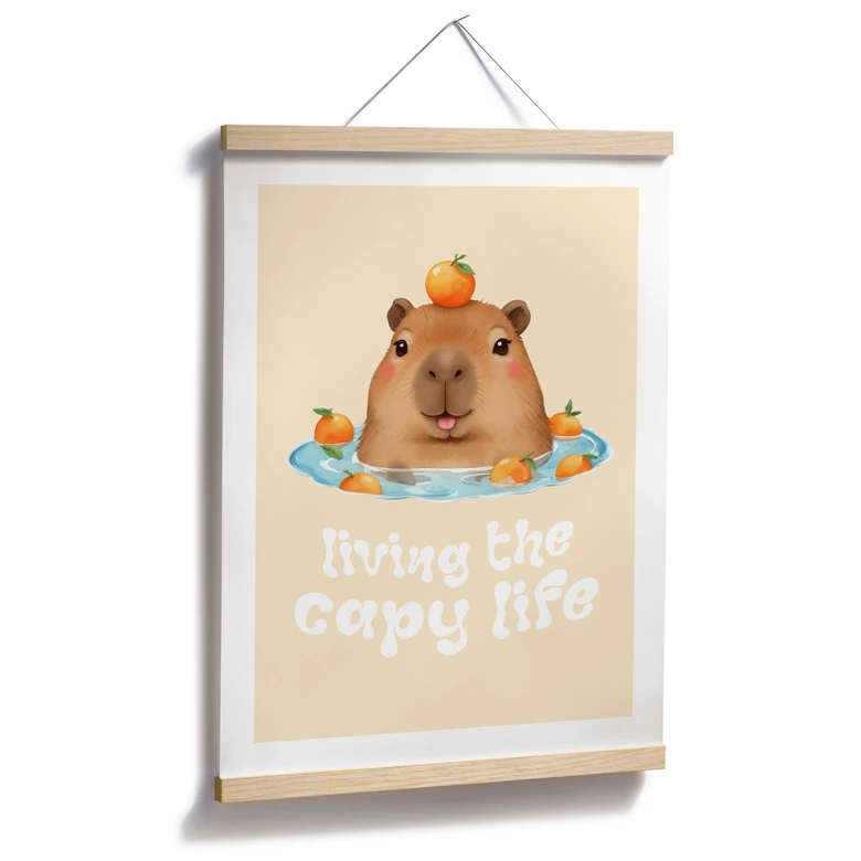 Spruch Poster Lustiges Capybara - Capy Life Spruch 