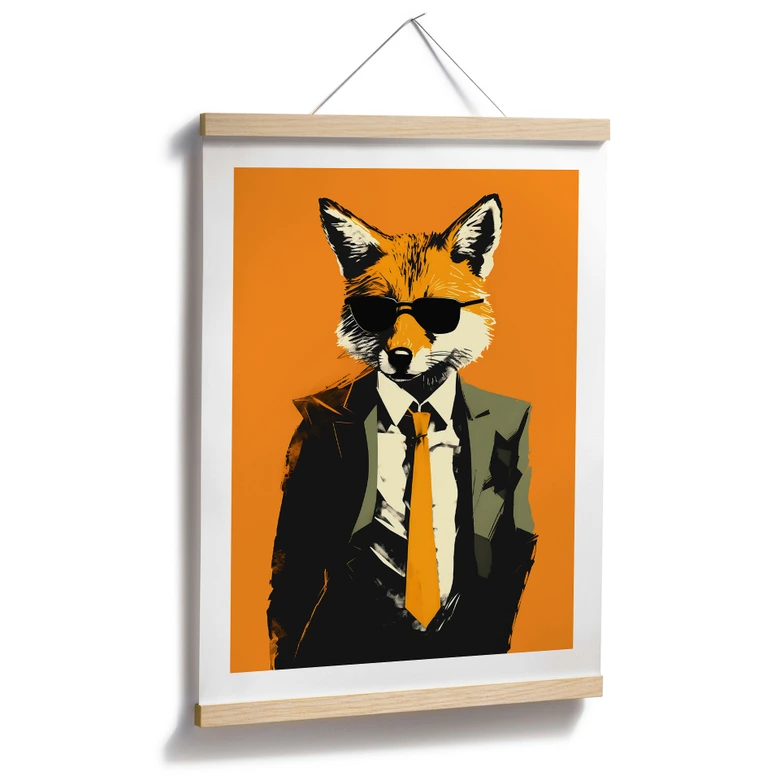 Poster Cool fox in a suit - Magnusson 