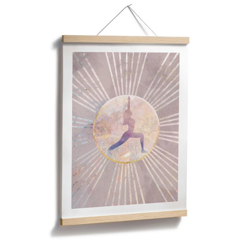 Poster Yoga Zonnegroet roze | roségoud - Manovski 