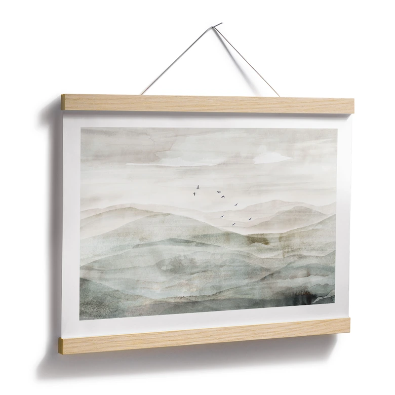 Poster Neblige Berglandschaft Aquarell - Ms Tiff 