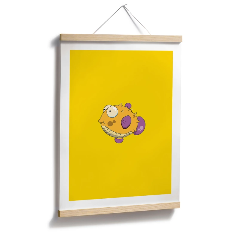 Poster Kleiner Kugelfisch im Comic-Stil - Nicholas 