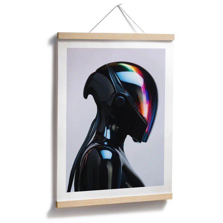 Poster Cyber Girl mit Helm - Paksoylu 
