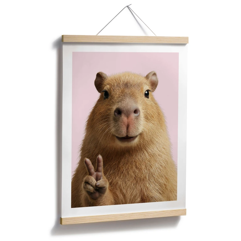 Tier Poster Peace Capybara 