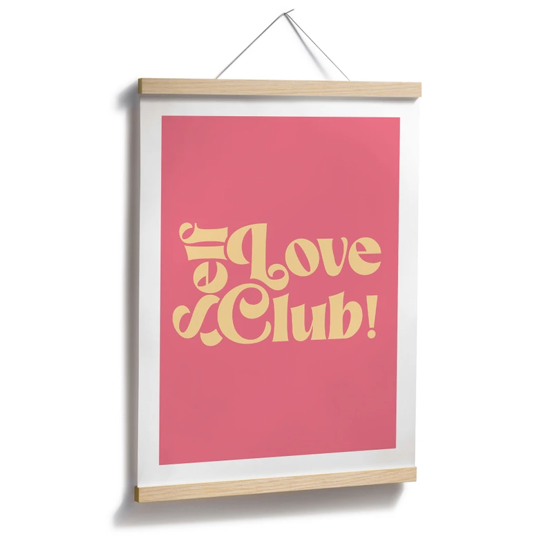 Poster Self Love Club Pink - Prints by Ayleen 