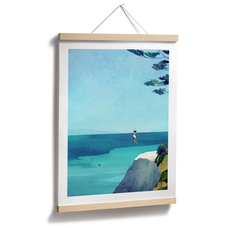 Poster Summer happiness by the turquoise blue sea | Travel poster - Rivers 