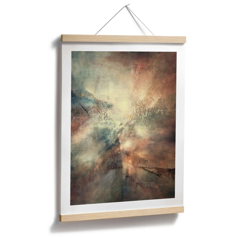Poster Abstrakter Nebel im Goldlicht - Schmucker 