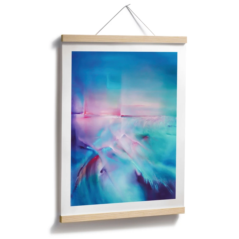 Poster aurora borealis i turkos och lila - Schmucker 