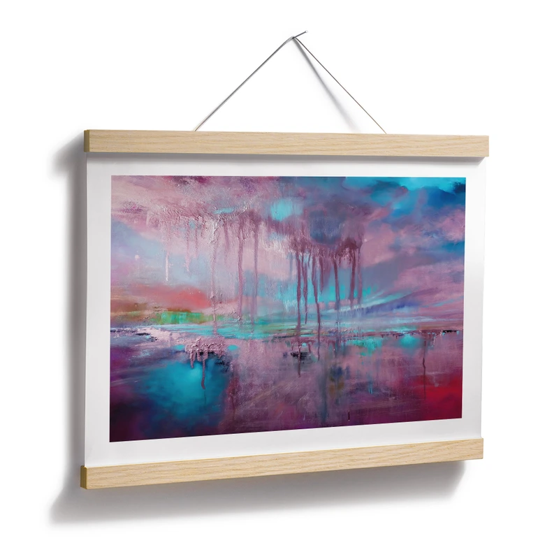 Poster Violetter Regen über blauem Dunst - Schmucker 