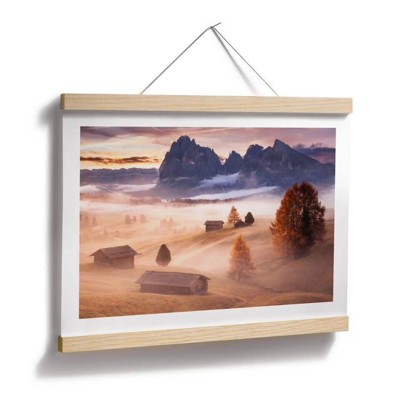Poster Herbstnebel in den Alpen - Selagea 