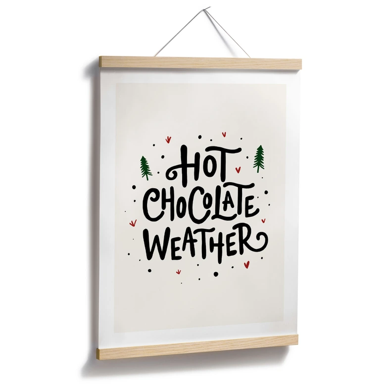 Spruchposter Winter - Hot Chocolate Christmas Print - Soley 