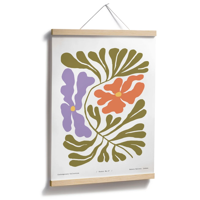 Abstrakt blomsterplakat i retrostil - Treechild 