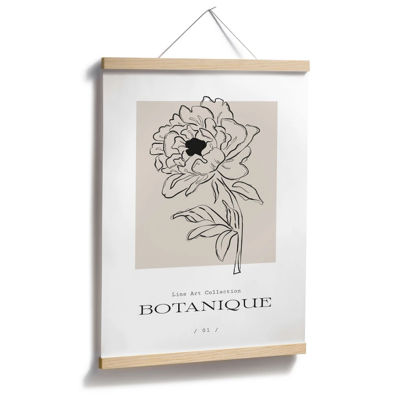 Poster Lineart Blume beige - Treechild 