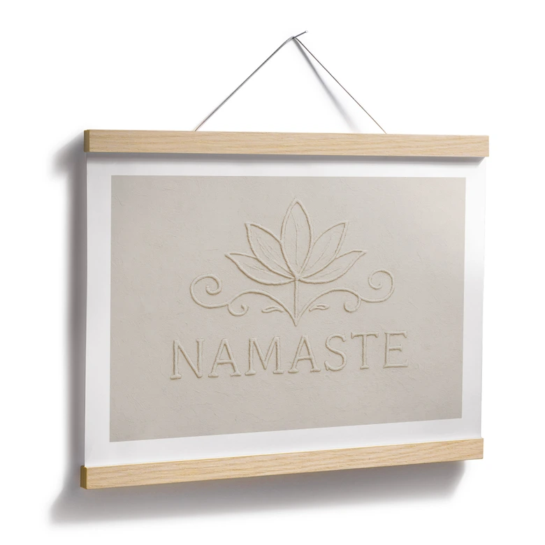 Poster Namaste mit Lotus - Treechild 