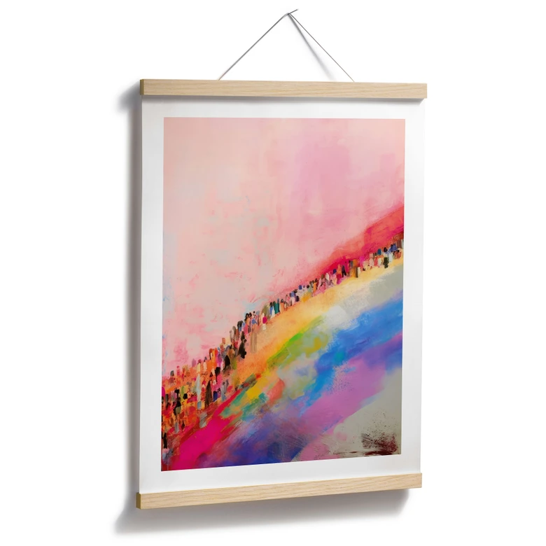 Poster Arc-en-ciel au-dessus de la ville - Treechild 