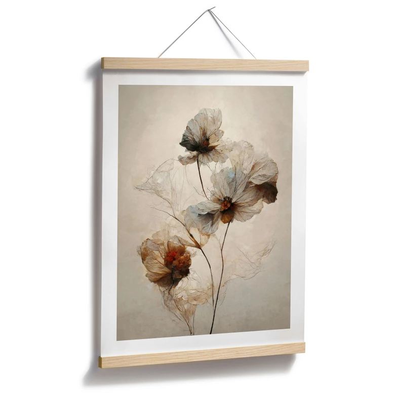 Plakat suszone kwiaty - elegancja przemijania - Treechild 