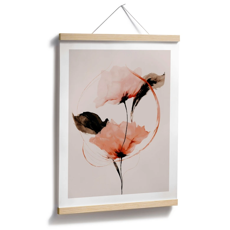 Poster Zarte Aquarell Mohnblumen - Treechild 