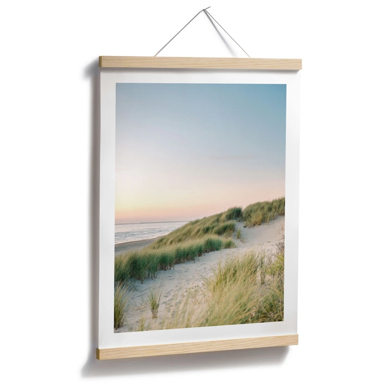 Poster Duinen aan de Nederlandse kust - Zwart 