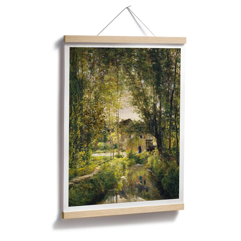 Poster Daubigny - Landschaft mit Sonnenlicht 