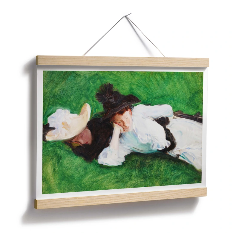 Poster Sargent - Twee meisjes op het gazon 