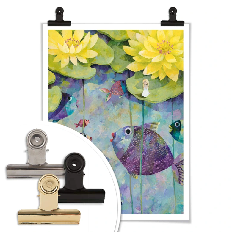 Poster Blanz - Gelbe Seerosen 