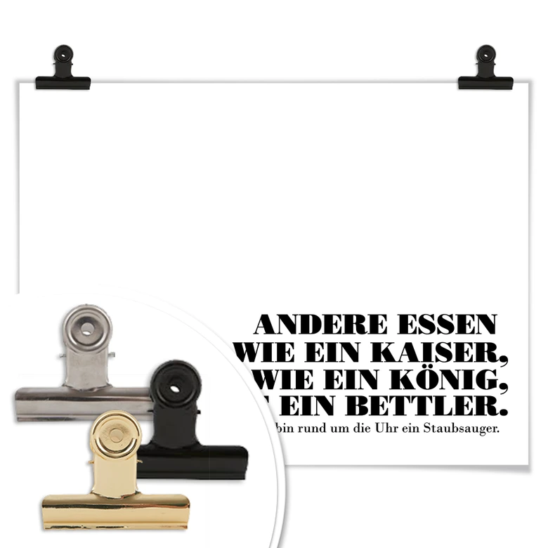 Poster Ich bin ein Staubsauger 
