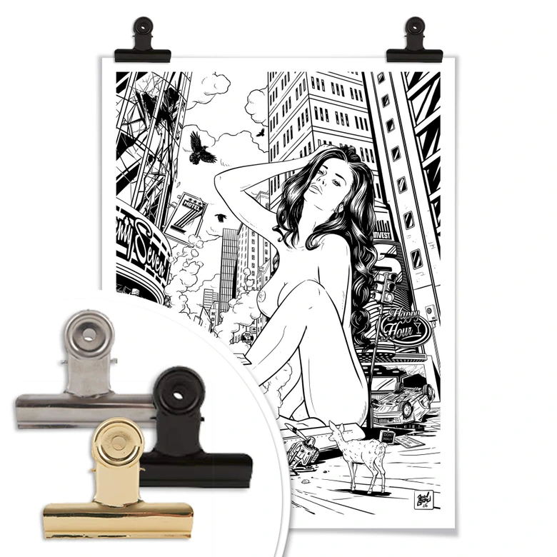 Poster Drawstore - Desaster Pin Up Plane Crash 