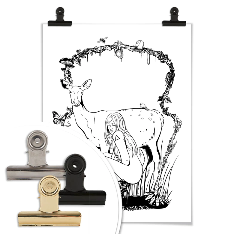 Poster - Drawstore - Deer n Girl 