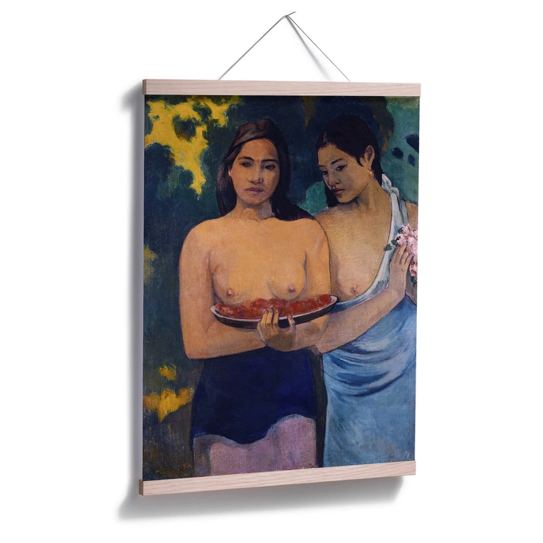 Poster Gauguin - Två kvinnor från Tahiti 