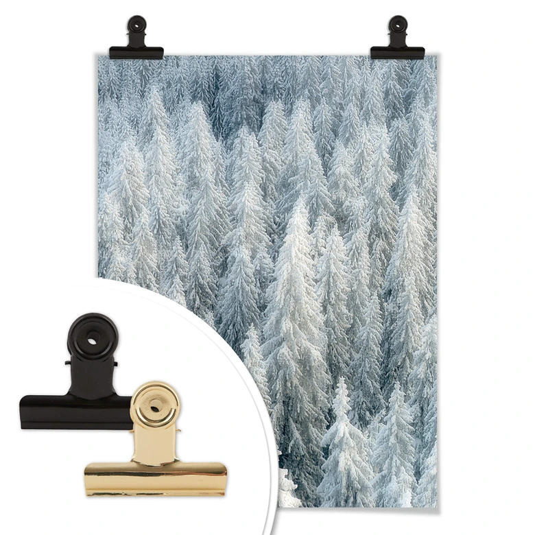 Poster Kalliolahti - Weisser Winter - Hochkant 